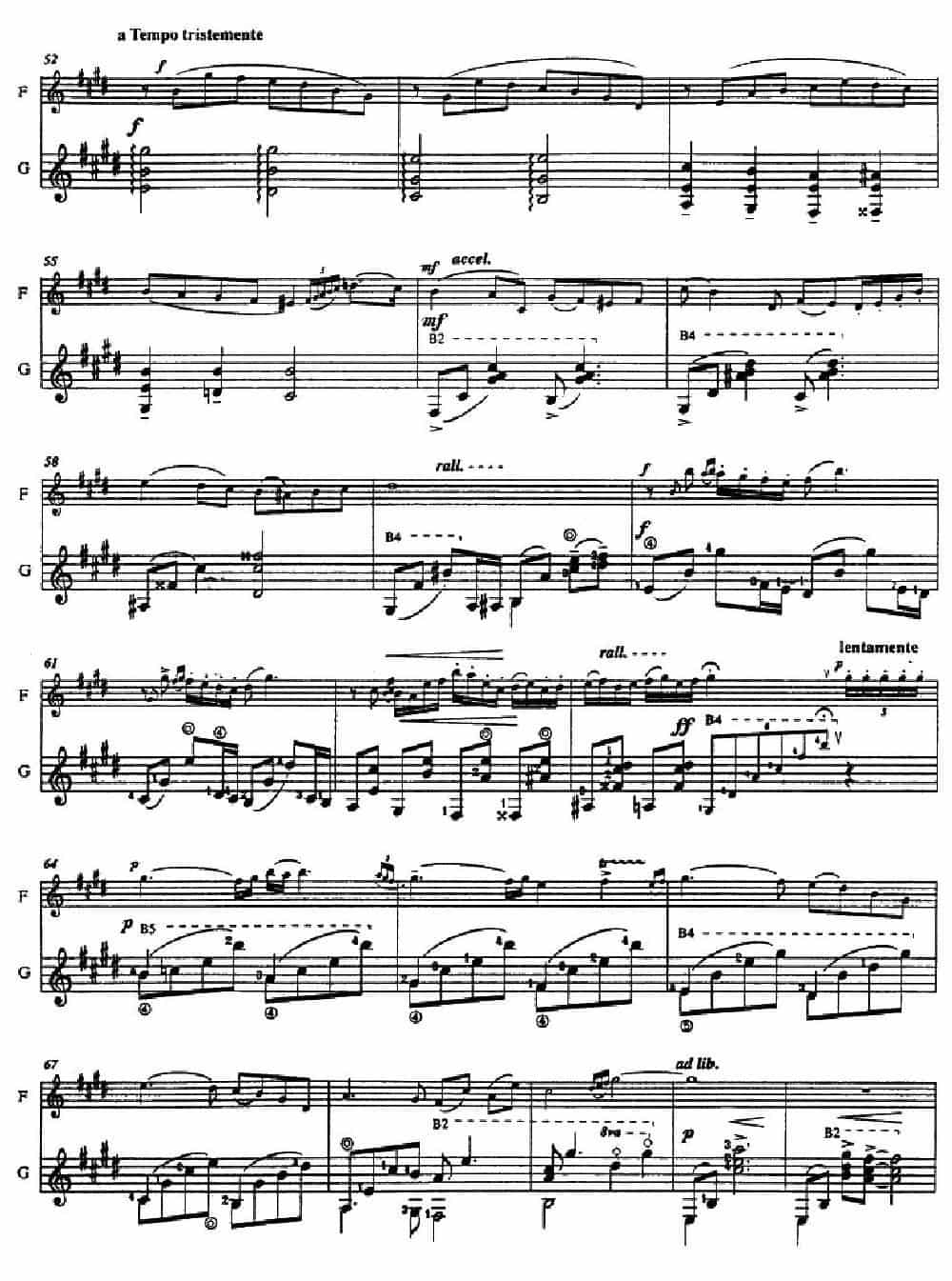 Histoire du Tango：2、Café 1930（长笛+吉他） 长笛乐谱_第3张