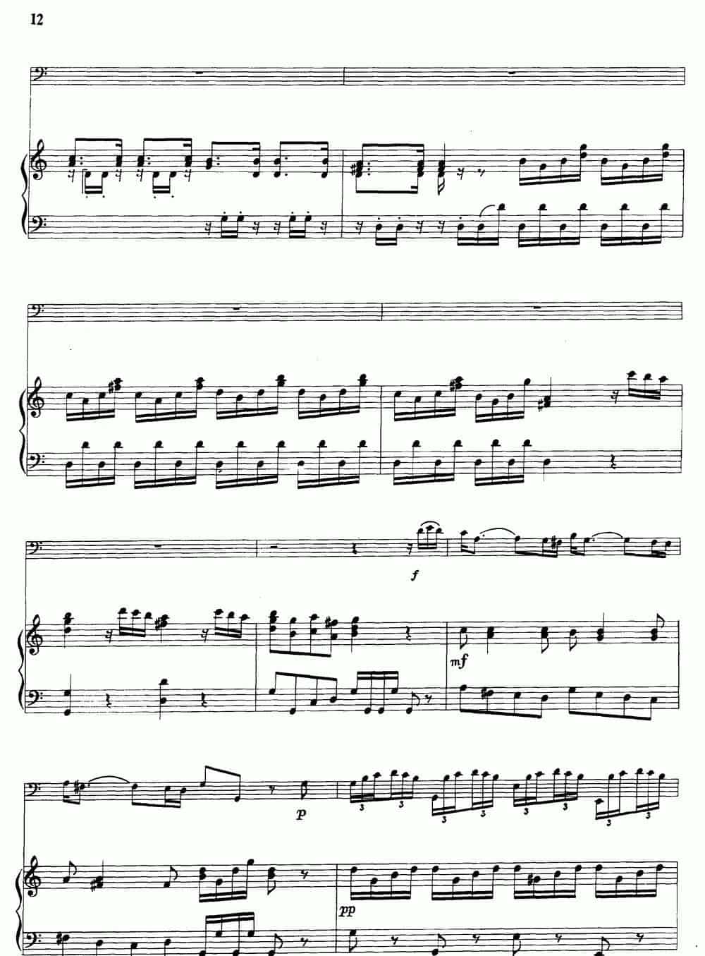 C大调协奏曲（大管+钢琴伴奏） 铜管乐器谱_第12张
