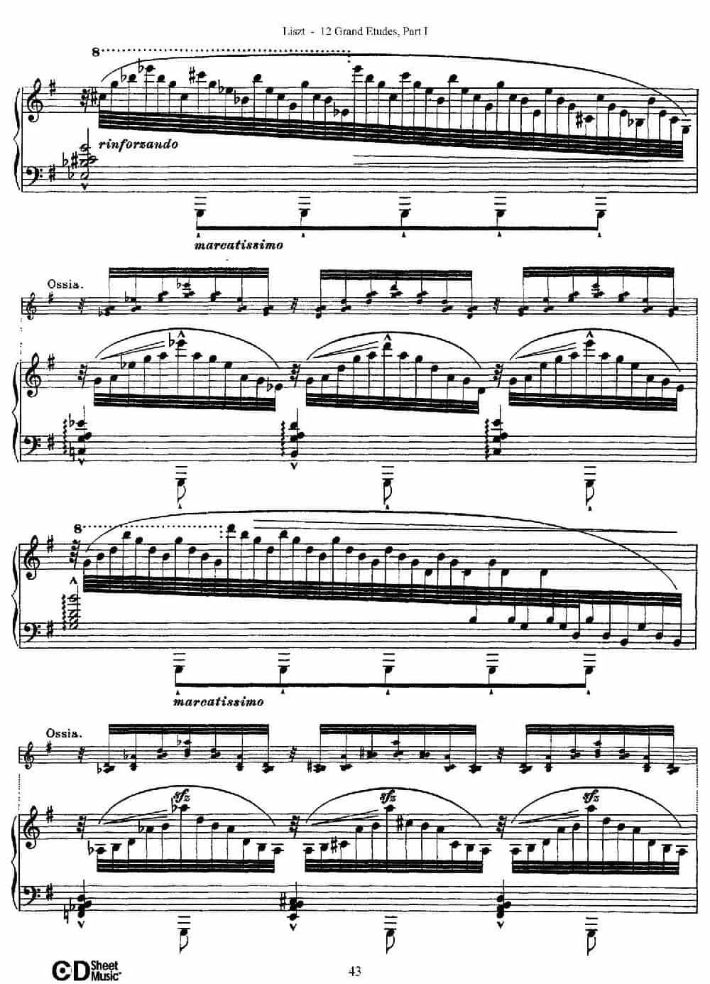 12 Grand Etudes S.137（12首华丽的练习曲·6） 钢琴乐谱_第9张