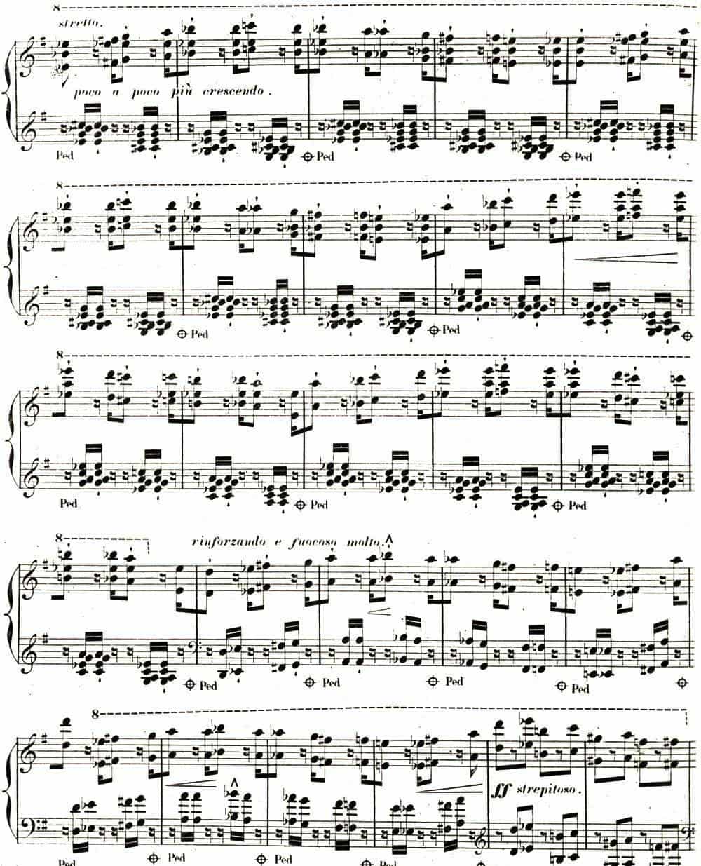 李斯特 旅游岁月 第二集遗补 威尼斯和拿波里 S.162 No.3 塔兰泰拉舞曲 钢琴乐谱_第16张