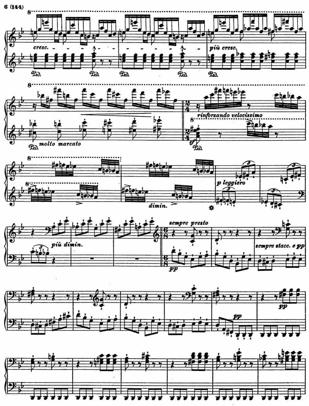 李斯特音乐会练习曲 S145（1 S145 森林的呼啸 Waldesrauschen） 钢琴乐谱_第5张