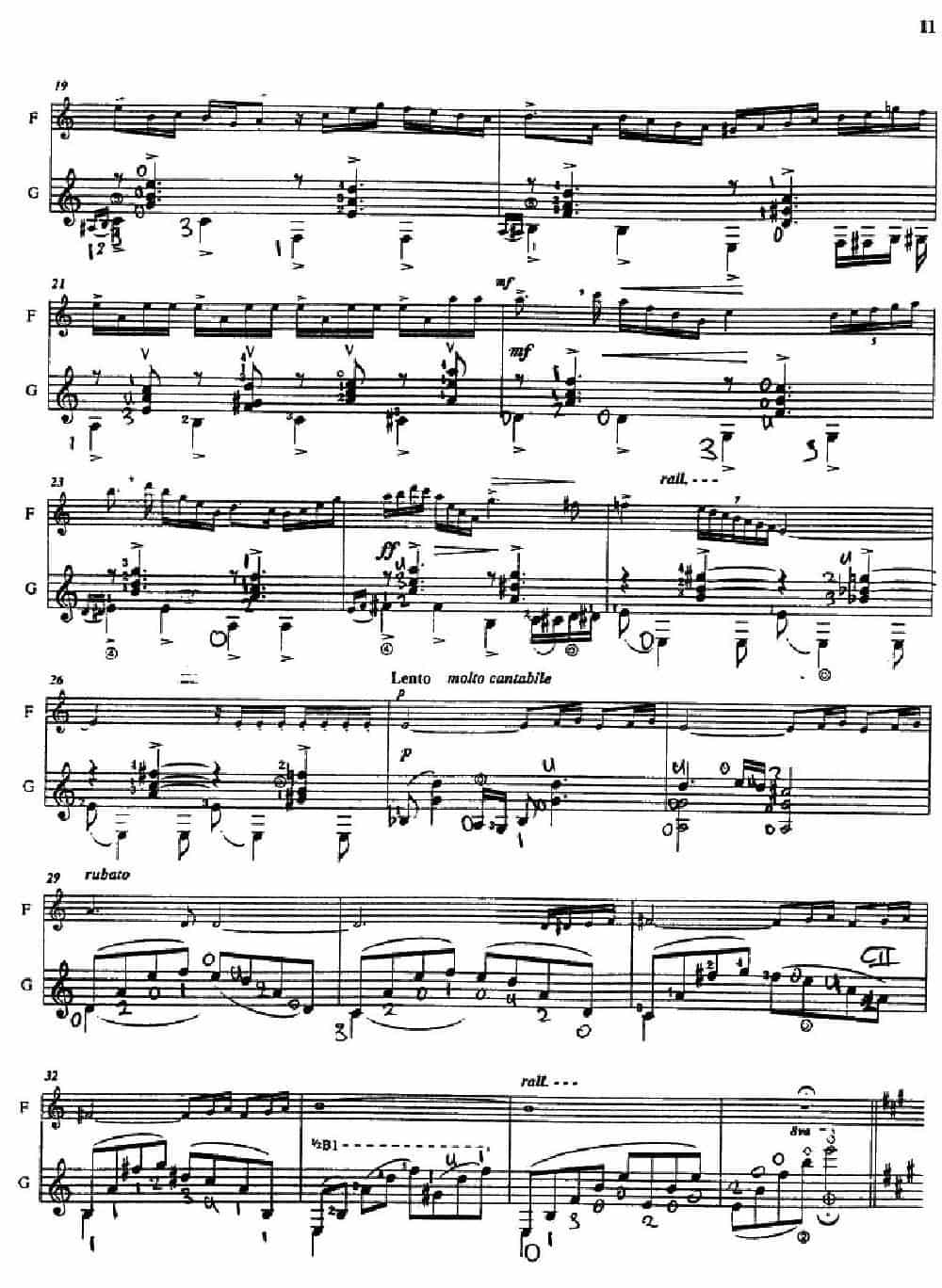 Histoire du Tango：3、Nightclub 1960（长笛+吉他） 长笛乐谱_第2张