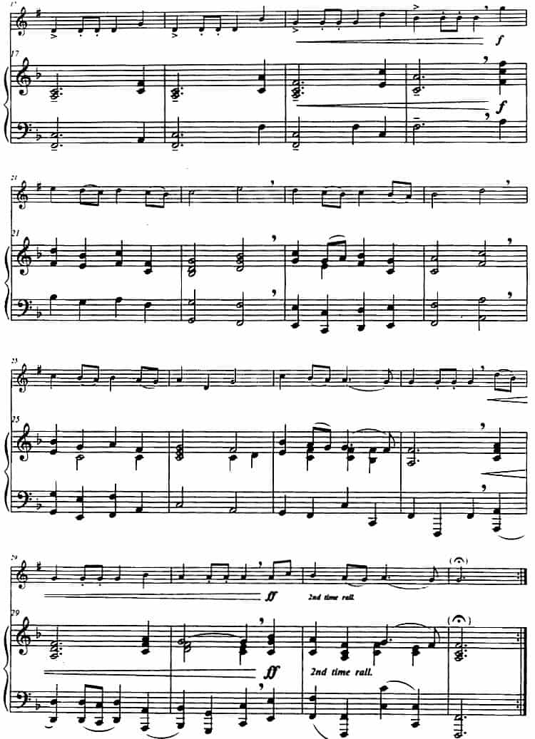 进行曲（小号+钢琴伴奏） 铜管乐器谱_第2张