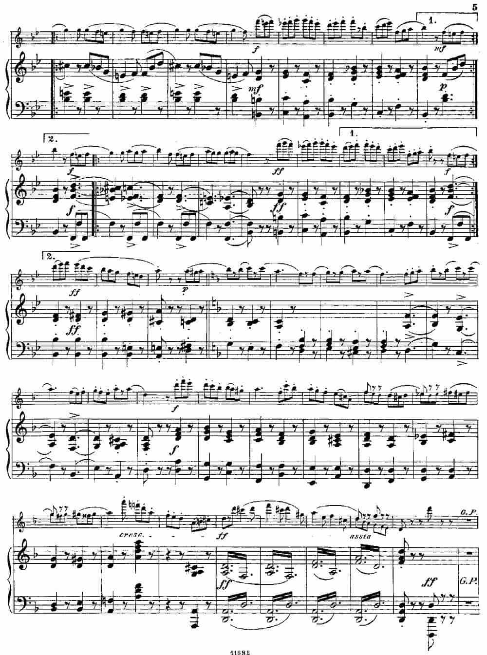 Fantaisies nationales. Italien. （Op.59 No.5）（长笛+钢琴伴奏） 长笛乐谱_第4张