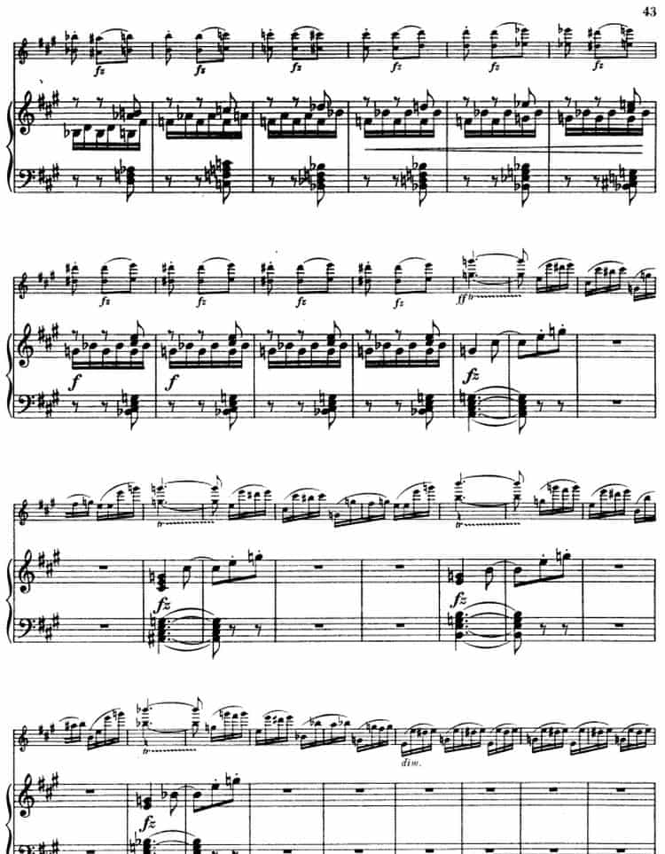 德沃夏克作品53号A小调协奏曲 （小提琴和钢琴） 钢琴乐谱_第41张
