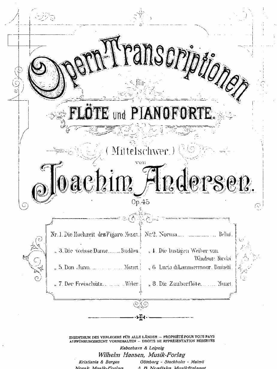 Opern-Transcriptionen.Op.45-2（长笛+钢琴伴奏） 长笛乐谱_第1张
