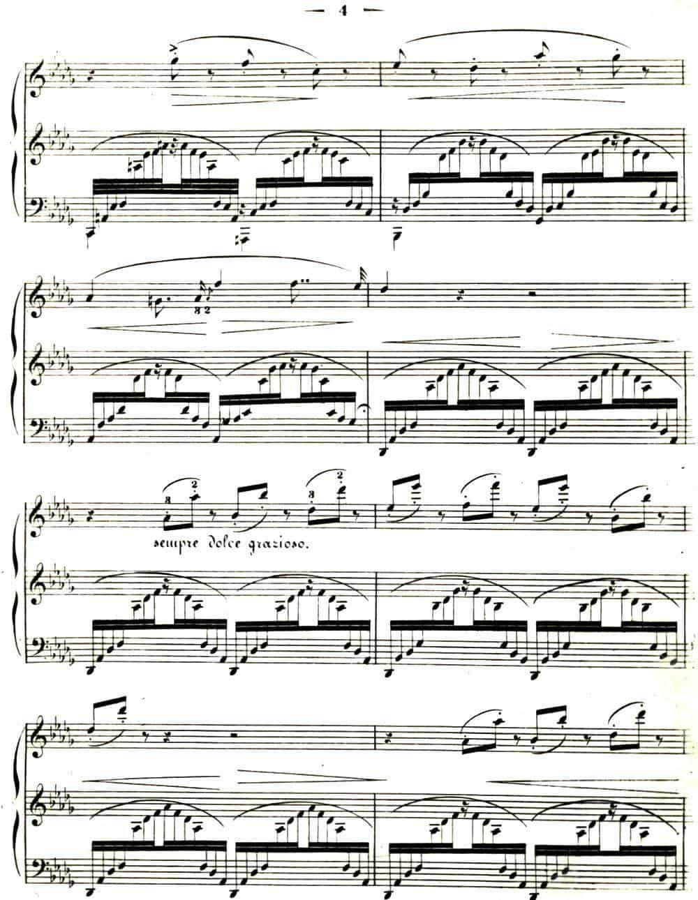 李斯特音乐会练习曲&nbsp;S144（3 叹息 降D大调 S144 Un sospiro Db major） 钢琴乐谱_第2张