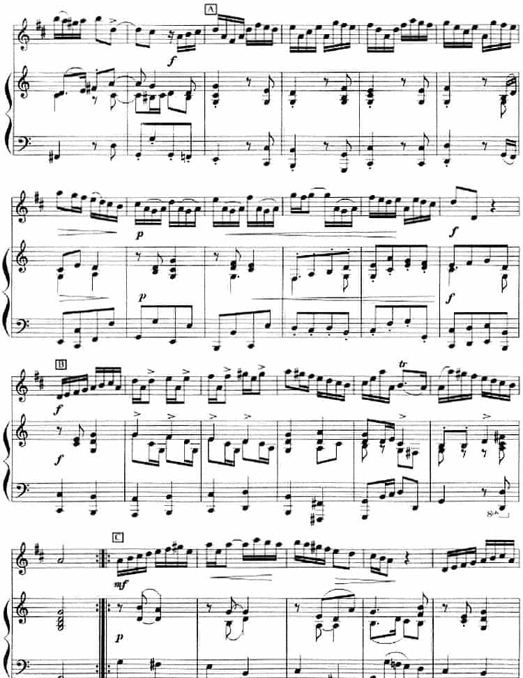奏鸣曲第六首（小号+钢琴伴奏） 铜管乐器谱_第3张