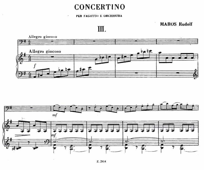 CONCERTINO（Ⅲ）（钢琴伴奏巴松协奏曲） 铜管乐器谱_第2张