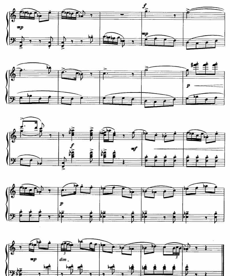 川剧音乐组曲 钢琴乐谱_第2张