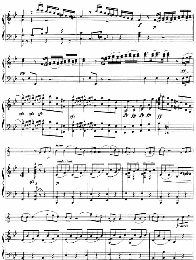 主题变奏曲（小号+钢琴伴奏） 铜管乐器谱_第2张
