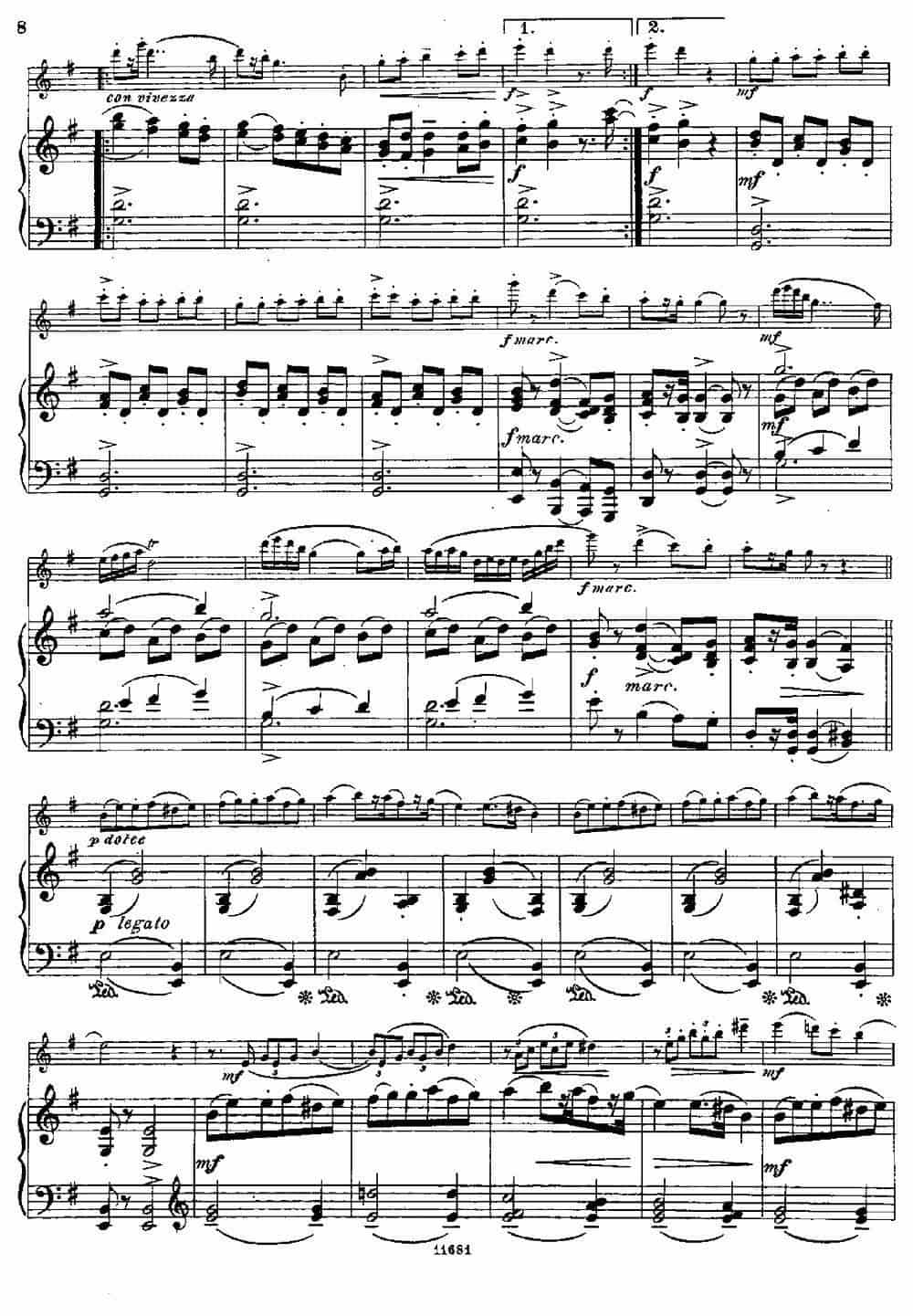 Fantaisies nationales. Suedois.（Op.59 No.4）（长笛+钢琴伴奏） 长笛乐谱_第6张