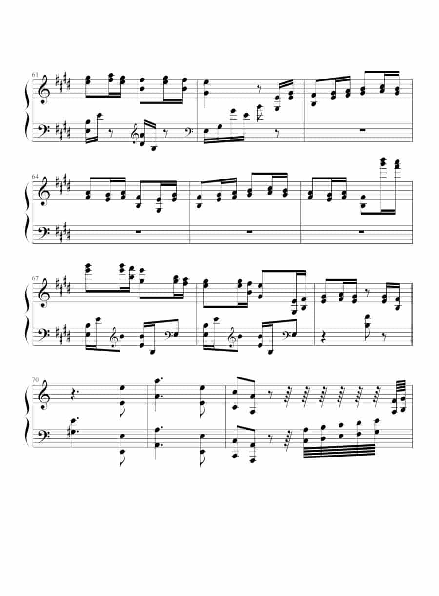 狩猎（练习曲） 钢琴乐谱_第6张