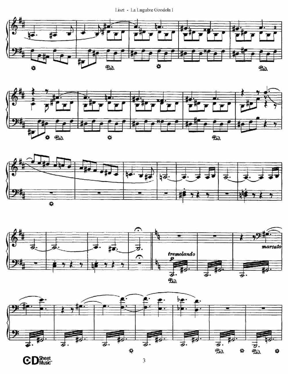 La Lugubre Gondola S.200（Ⅰ） 钢琴乐谱_第3张