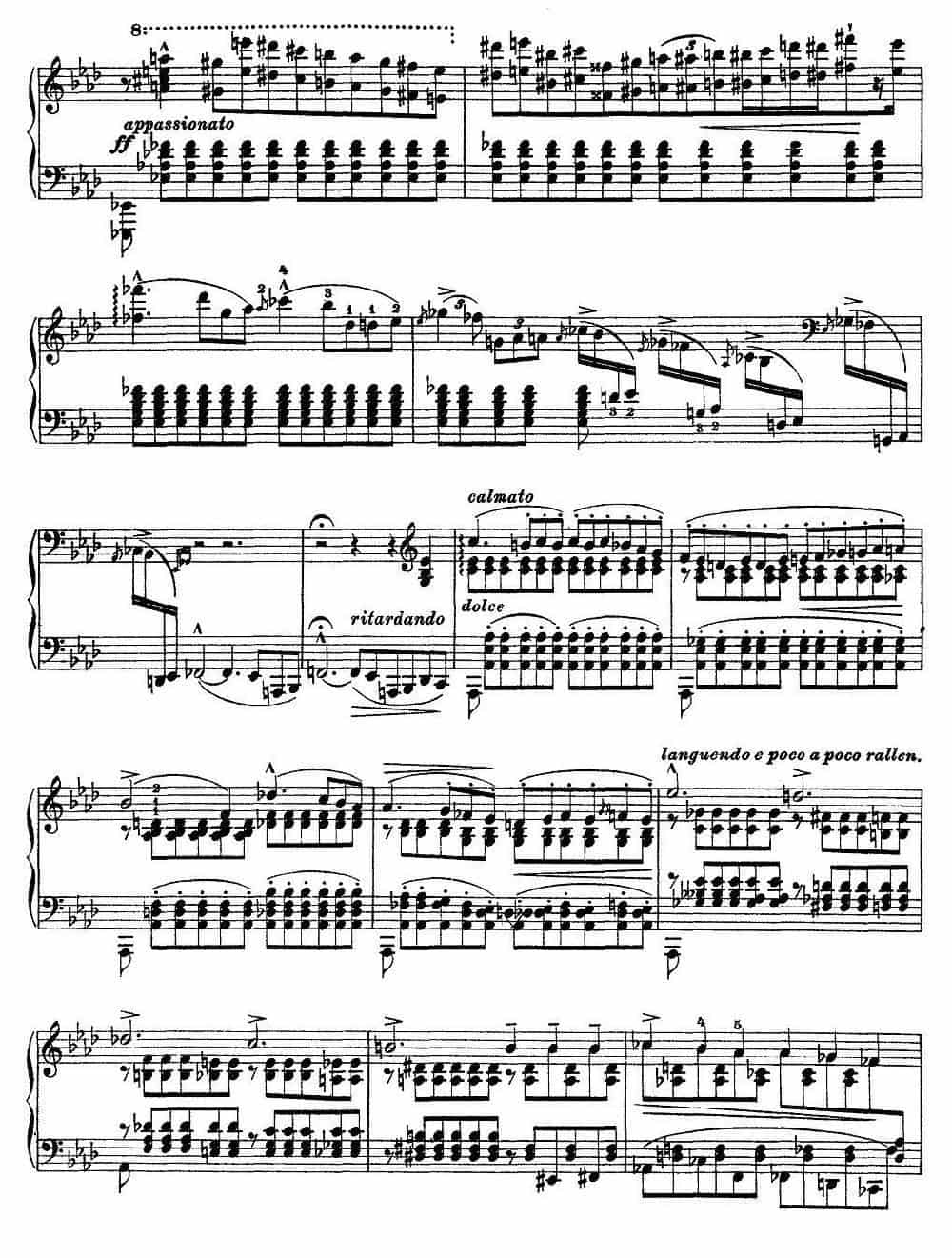 12首超级技巧练习曲：Ricordanza（回忆） 钢琴乐谱_第10张