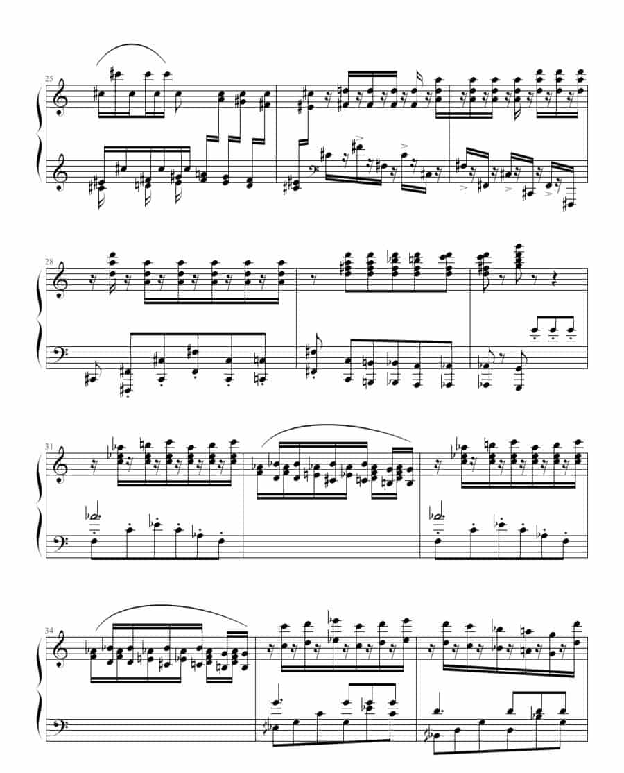 李斯特超凡练习曲第二首 钢琴乐谱_第3张