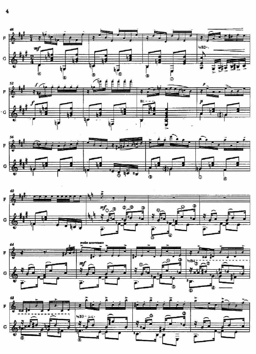 Histoire du Tango：1、Bordel 1900（长笛+吉他） 长笛乐谱_第3张