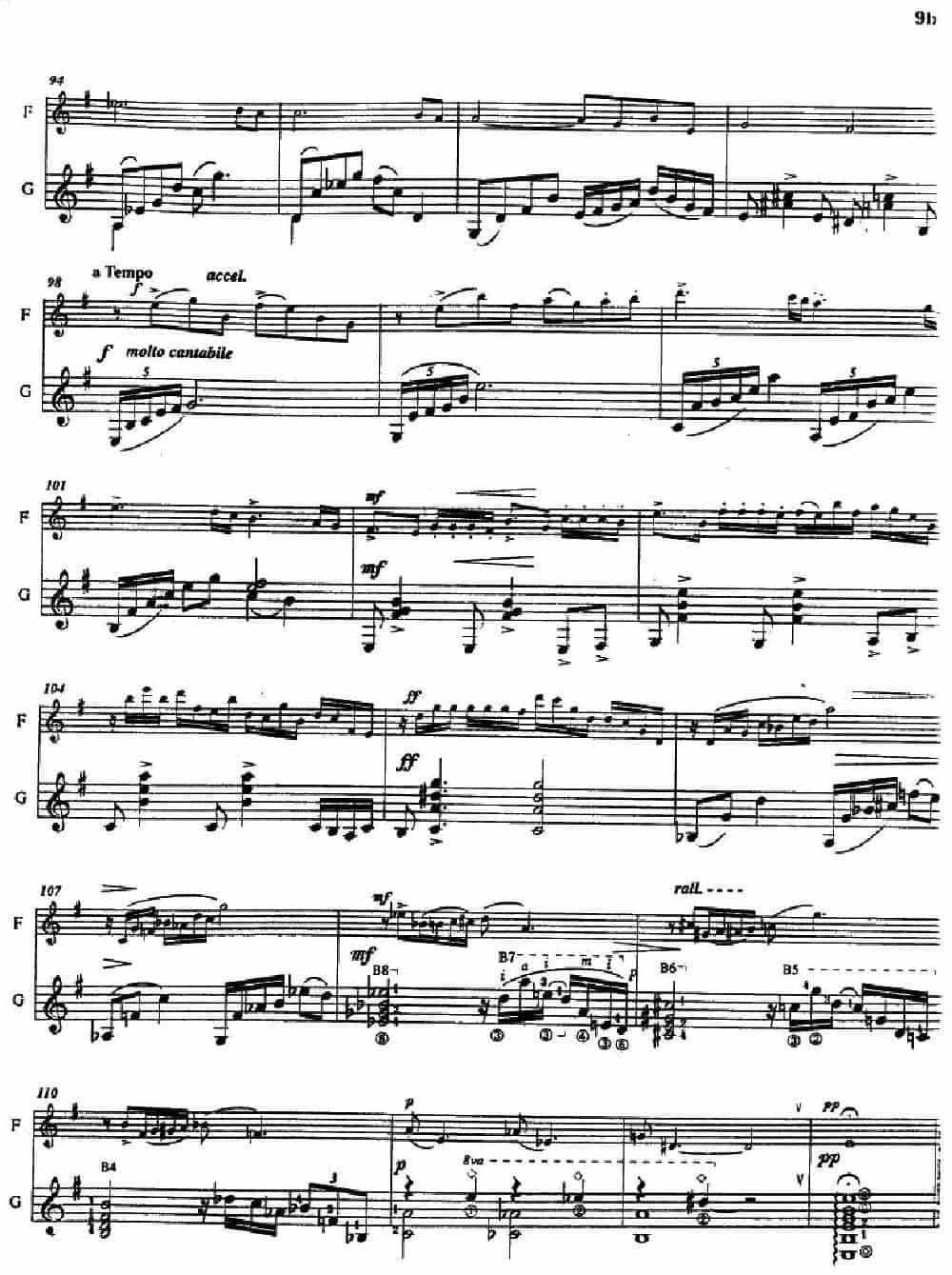 Histoire du Tango：2、Café 1930（长笛+吉他） 长笛乐谱_第5张