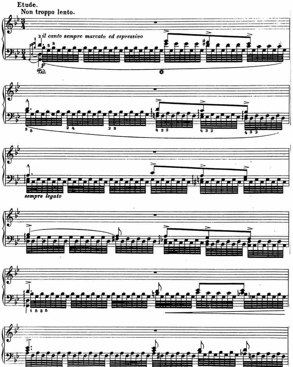 6首帕格尼尼大练习曲（Tremolo Etude Nr.1） 钢琴乐谱_第3张