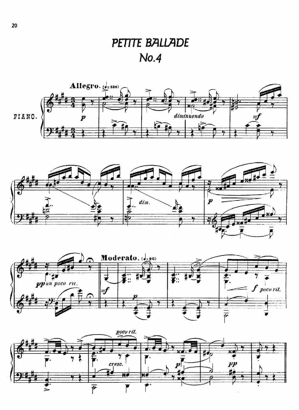 24 Characteristic Pieces Op.36（24首性格小品·4） 钢琴乐谱_第1张