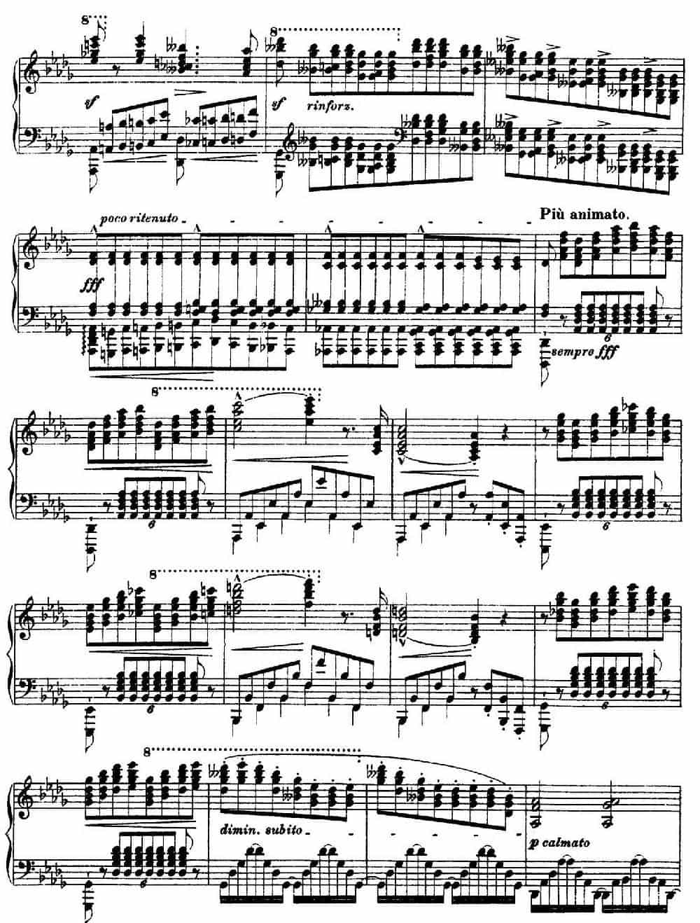 12 Etudes d'execution Transcendante S.139（12首超技练习曲·11） 钢琴乐谱_第7张