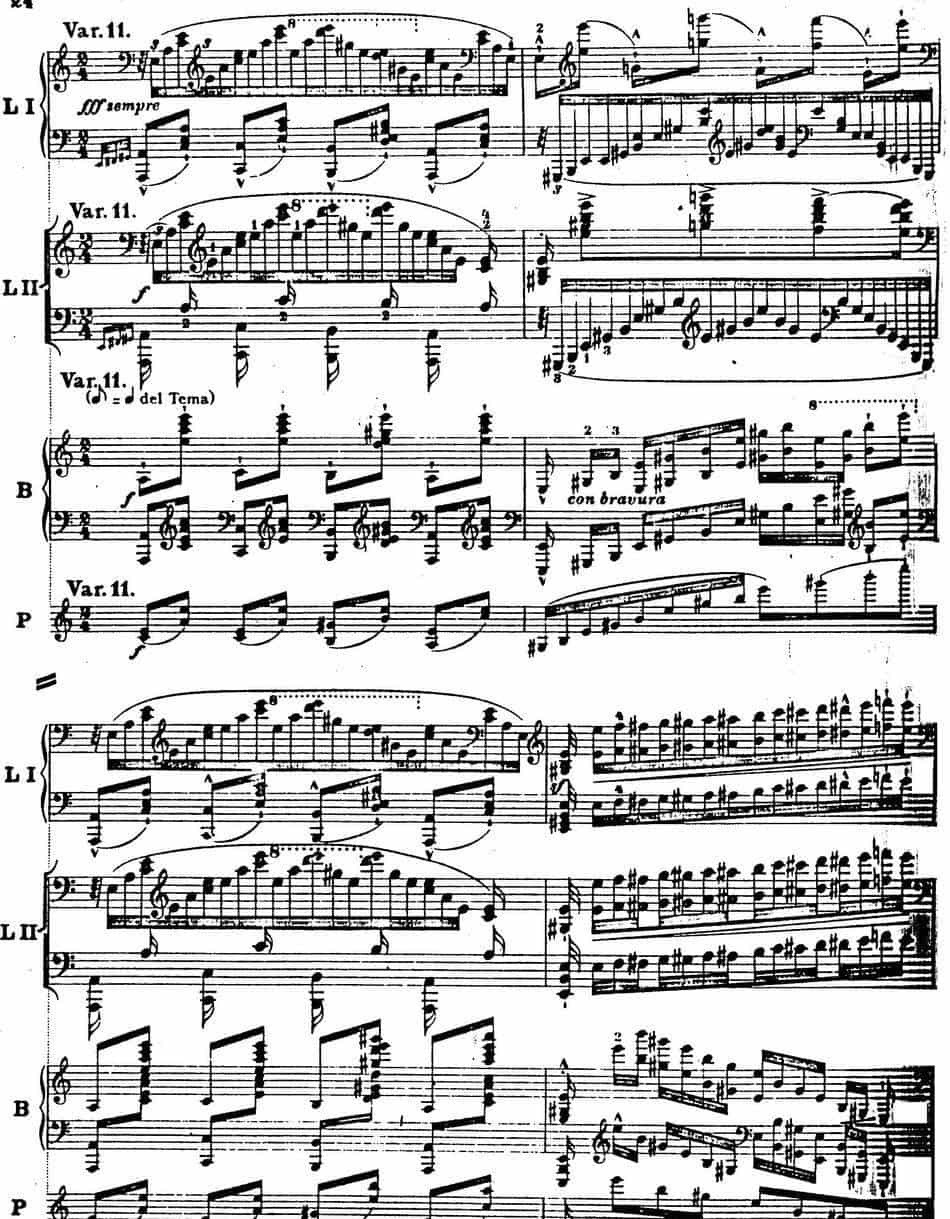 6首帕格尼尼大练习曲（Thema mit Variationen Etude Nr.6） 钢琴乐谱_第24张