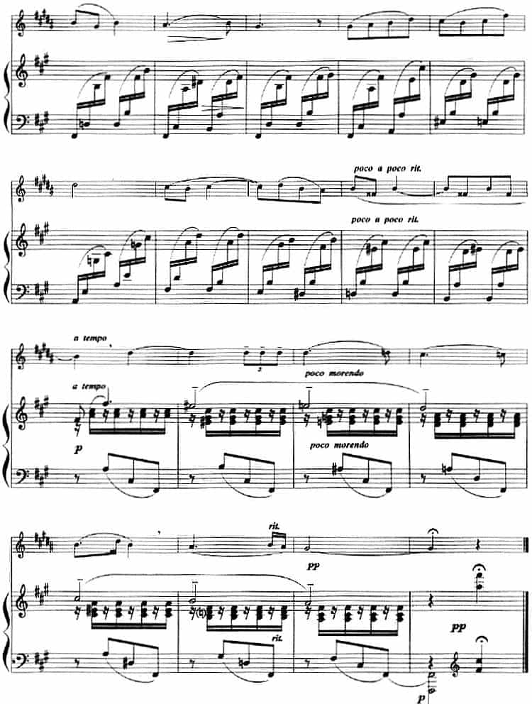 浪漫曲（小号+钢琴伴奏） 铜管乐器谱_第4张