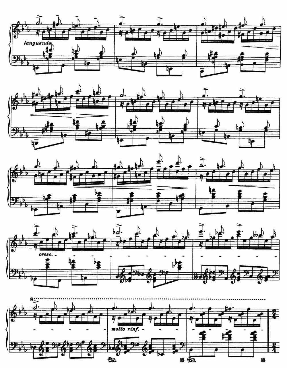 12 Etudes d'execution Transcendante S.139（12首超技练习曲·8） 钢琴乐谱_第6张