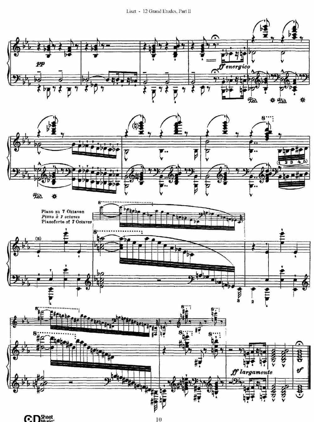 12 Grand Etudes S.137（12首华丽的练习曲·7） 钢琴乐谱_第10张