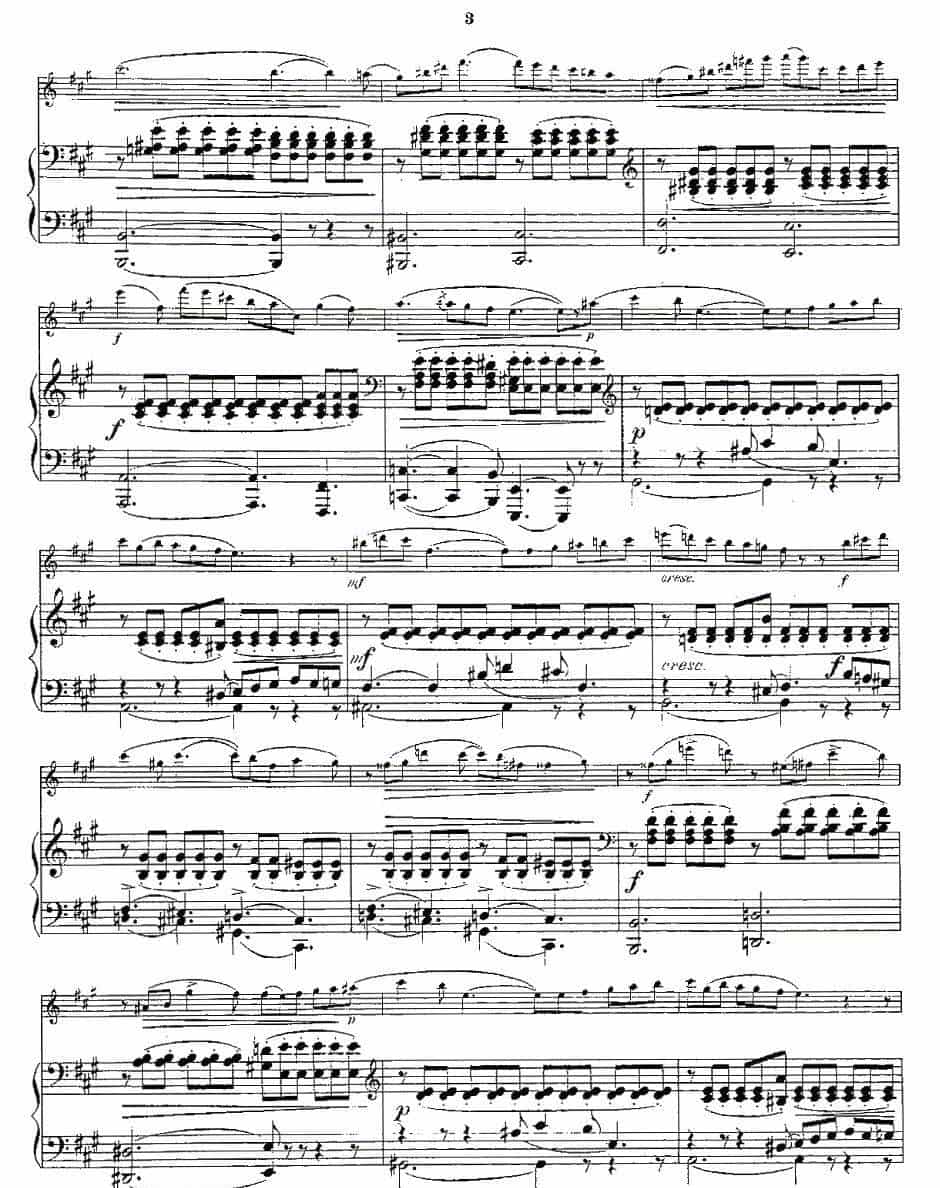 Wiedersehen.Op.46（长笛+钢琴伴奏） 长笛乐谱_第3张