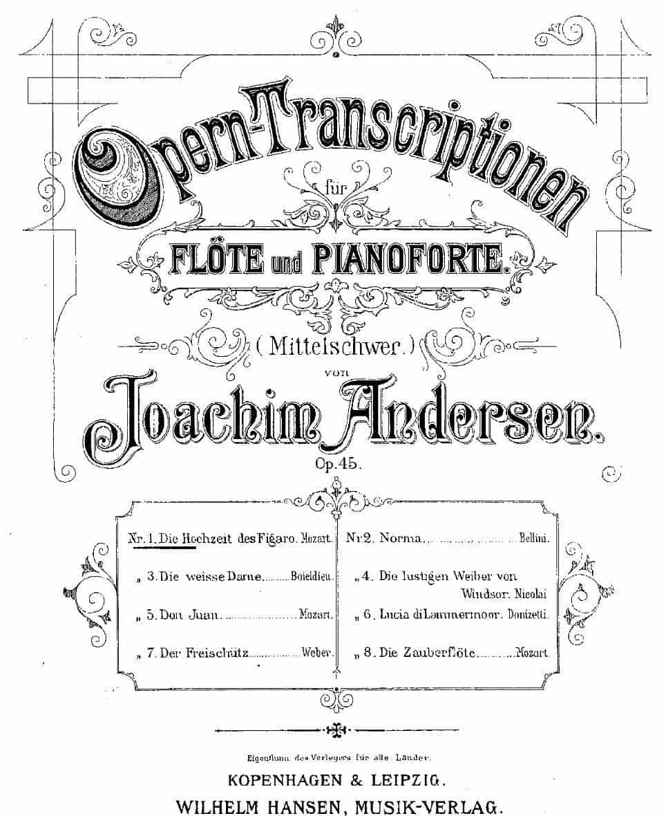 Opern-Transcriptionen.Op.45-1（长笛+钢琴伴奏） 长笛乐谱_第1张