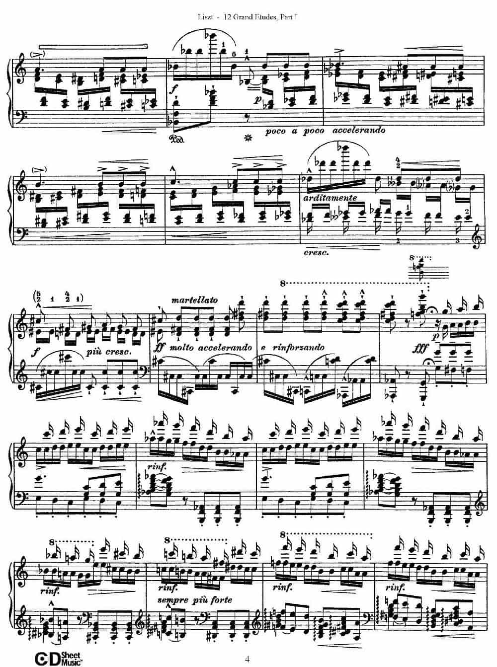 12 Grand Etudes S.137（12首华丽的练习曲·2） 钢琴乐谱_第2张