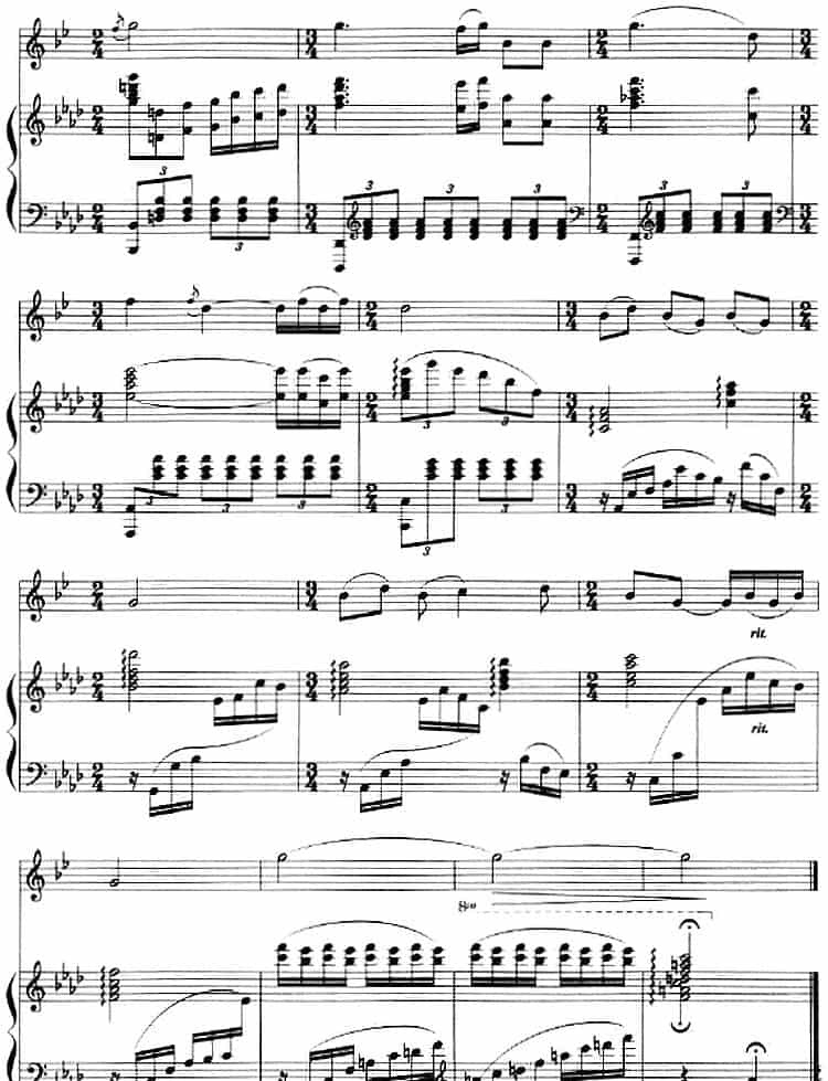 组曲《清水江畔》1.美丽的清水江（小号+钢琴伴奏） 铜管乐器谱_第4张