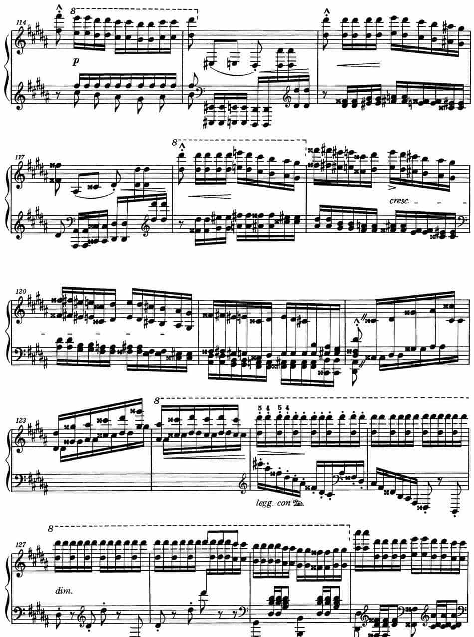 6首帕格尼尼大练习曲（La Campanella） 钢琴乐谱_第8张