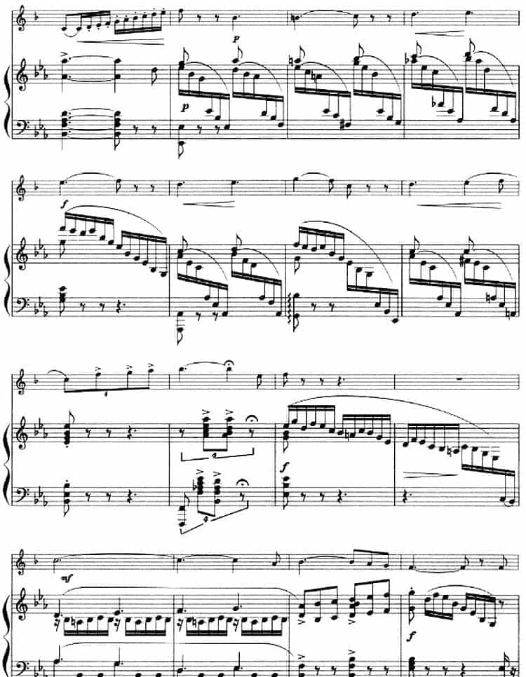 音乐会回旋曲（小号+钢琴伴奏） 铜管乐器谱_第3张