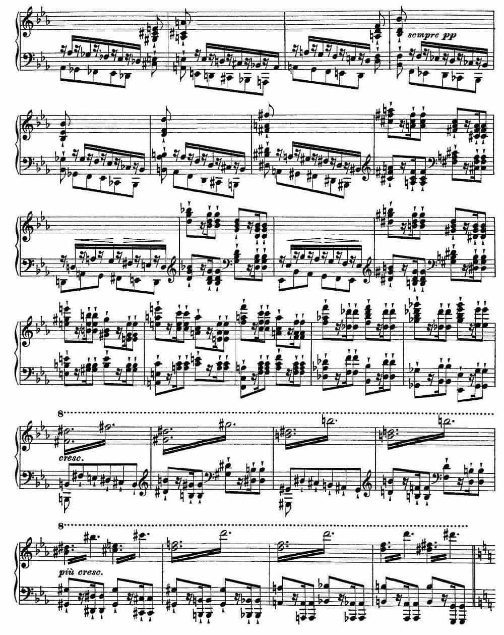 12首超级技巧练习曲：Wilde Jagd（狩猎） 钢琴乐谱_第8张