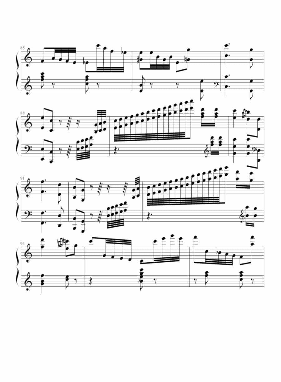 狩猎（练习曲） 钢琴乐谱_第8张