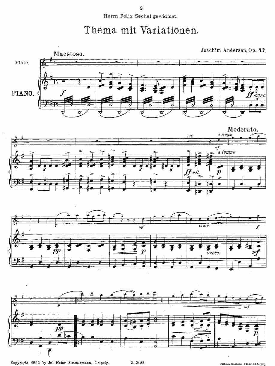 Solovortrag fur junge Flotenspieler.Op.47（长笛+钢琴伴奏） 长笛乐谱_第2张