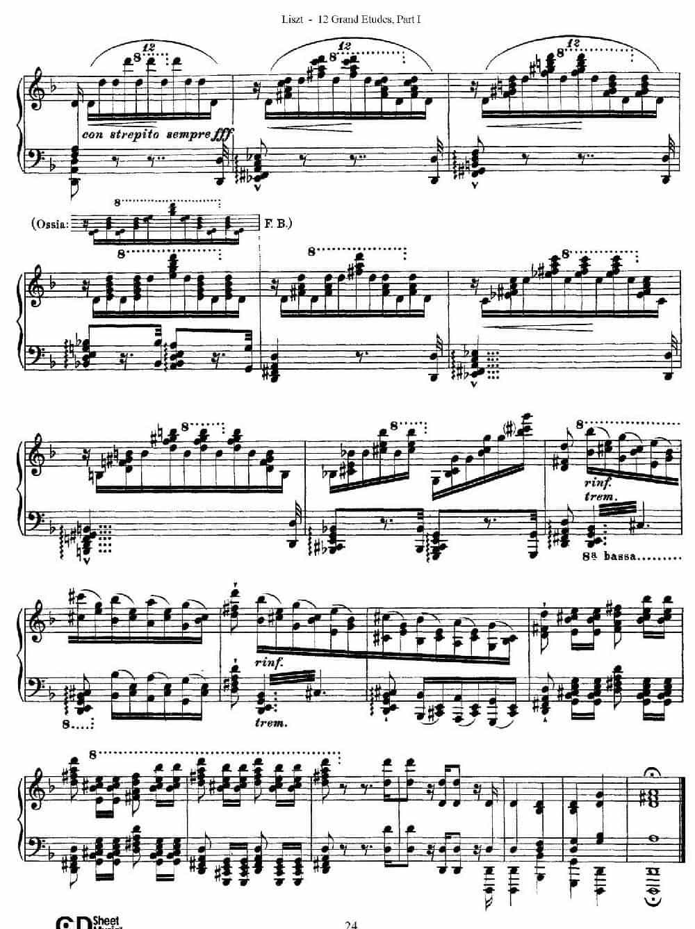 12 Grand Etudes S.137（12首华丽的练习曲·4） 钢琴乐谱_第12张