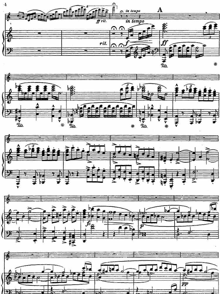 德沃夏克作品53号A小调协奏曲 （小提琴和钢琴） 钢琴乐谱_第2张