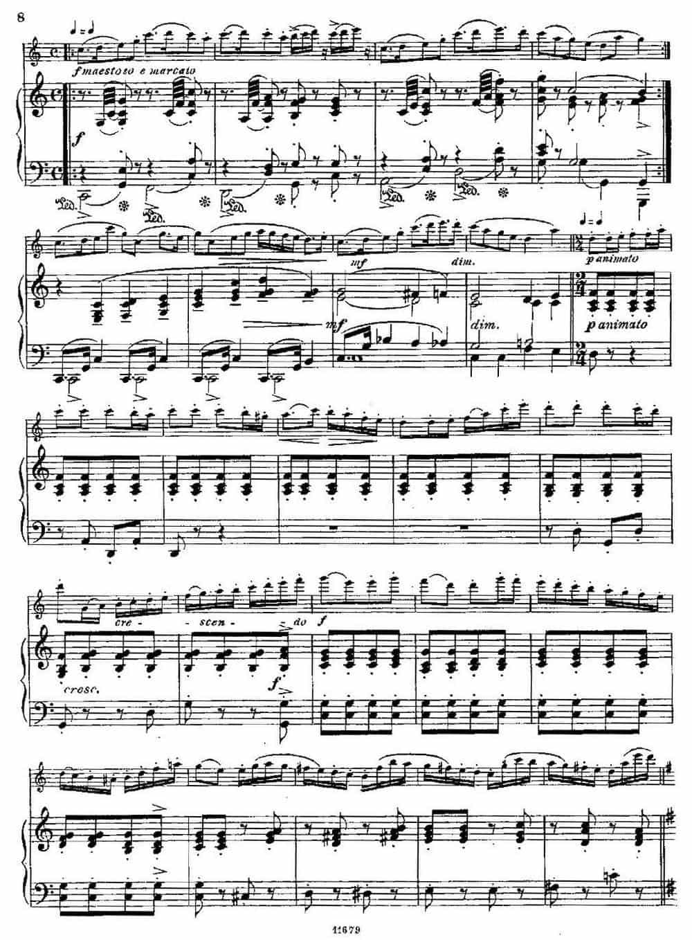 Fantaisies nationales. Ecossais. （Op.59 No.2）（长笛+钢琴伴奏） 长笛乐谱_第7张