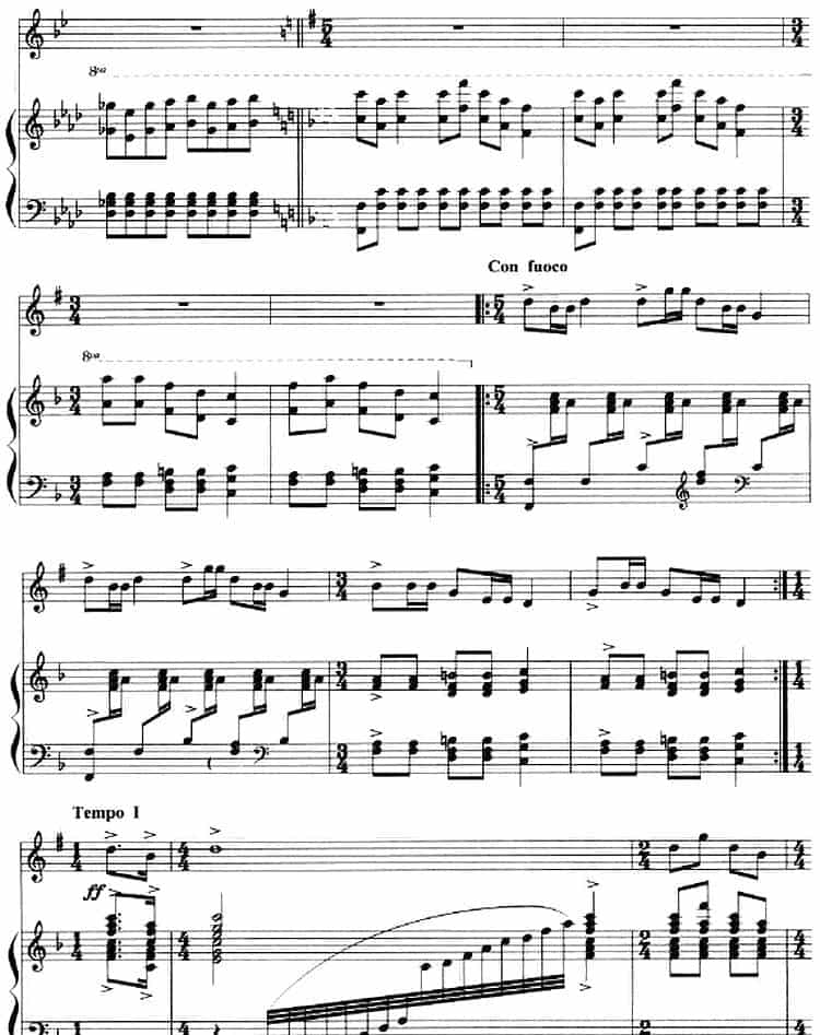 组曲《清水江畔》2.飞歌（小号+钢琴伴奏） 铜管乐器谱_第3张