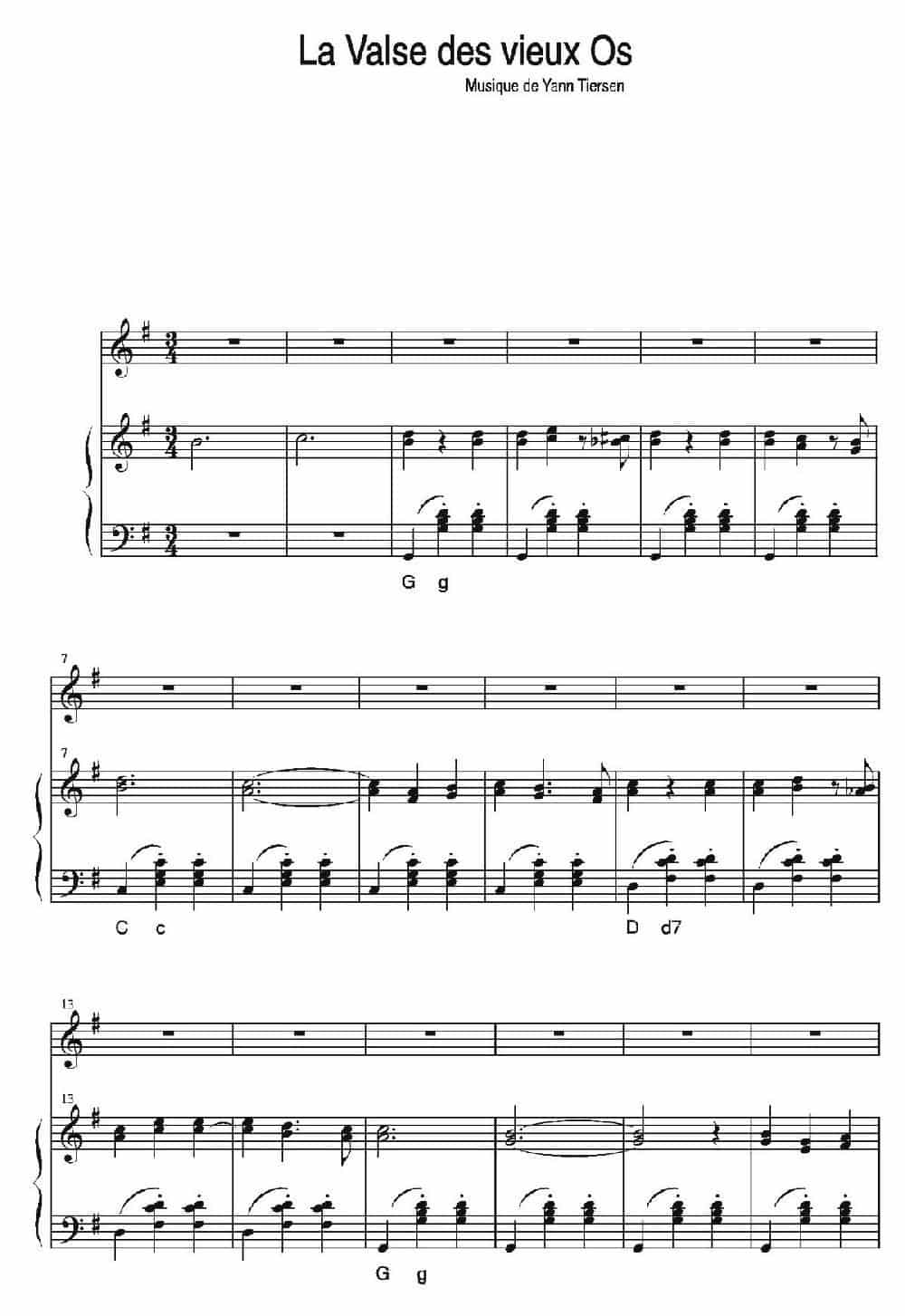 Yann Tiersen-La Valse Des Vieux Os （钢琴伴奏谱） 手风琴乐谱_第1张