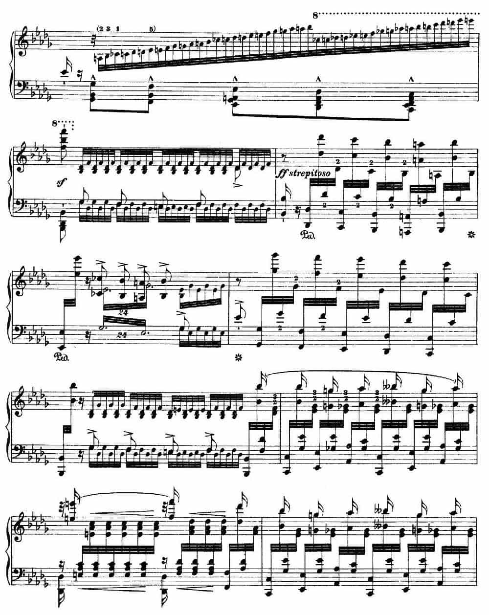 12 Etudes d'execution Transcendante S.139（12首超技练习曲·12） 钢琴乐谱_第8张