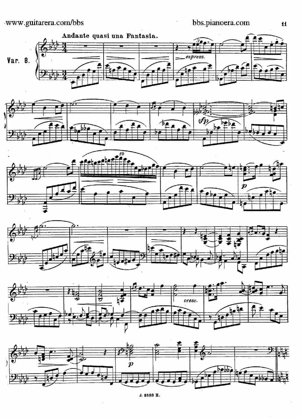 Theme with Variations and Fugue in F Major Op.14 （F大调主题变奏与赋格） 钢琴乐谱_第11张