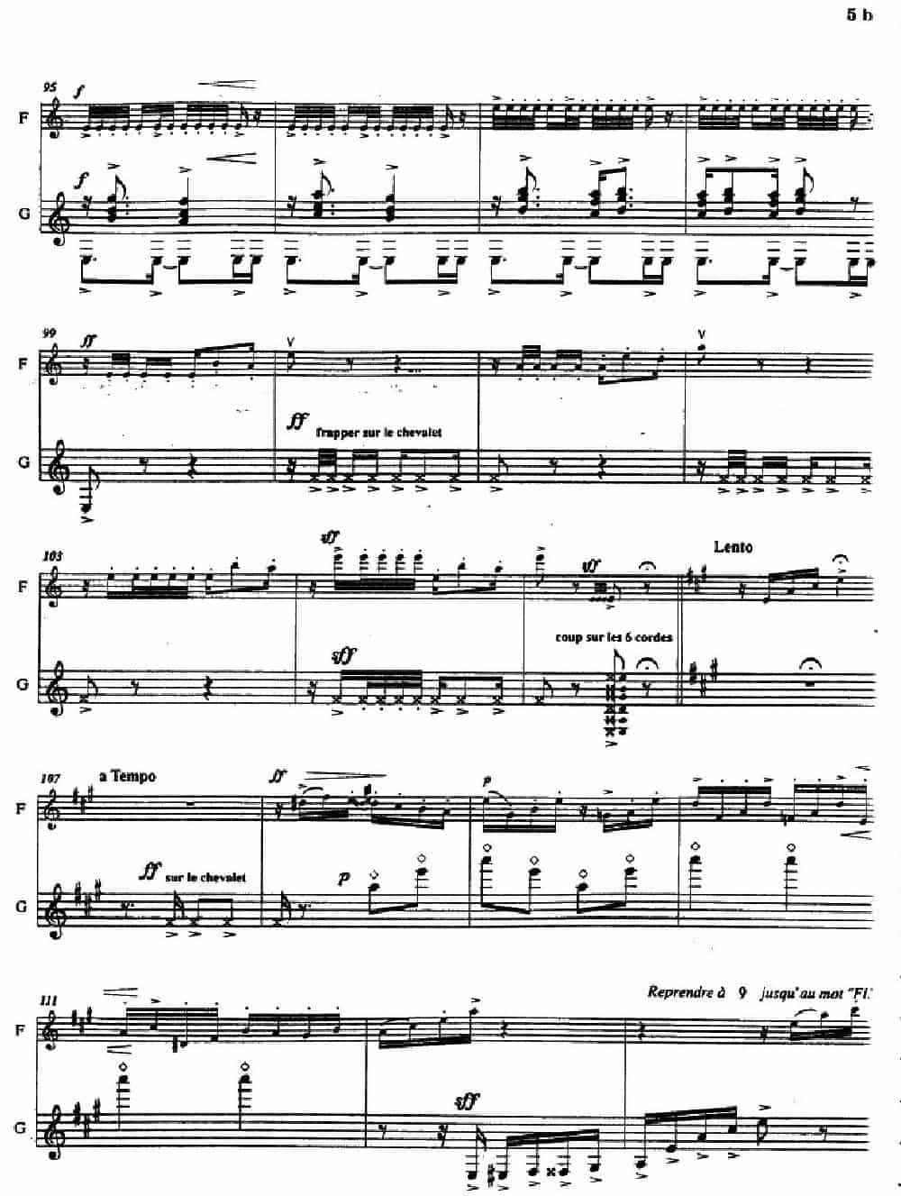 Histoire du Tango：1、Bordel 1900（长笛+吉他） 长笛乐谱_第5张