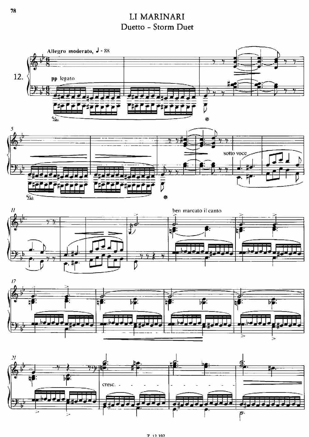 Soirées Musicales S.424（《音乐晚会（全12首）》第12首） 钢琴乐谱_第1张