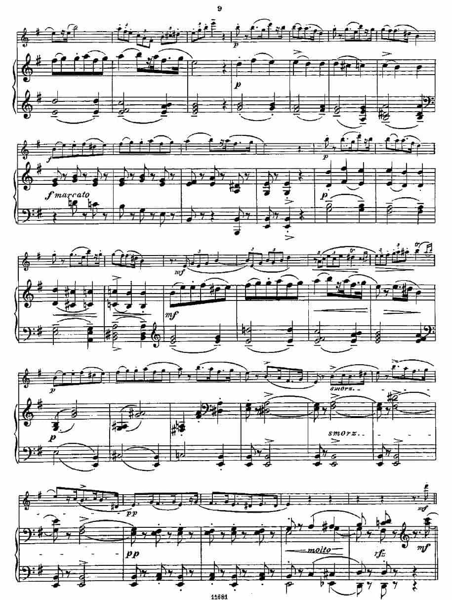 Fantaisies nationales. Op. 59, 4. （长笛+钢琴伴奏） 长笛乐谱_第7张
