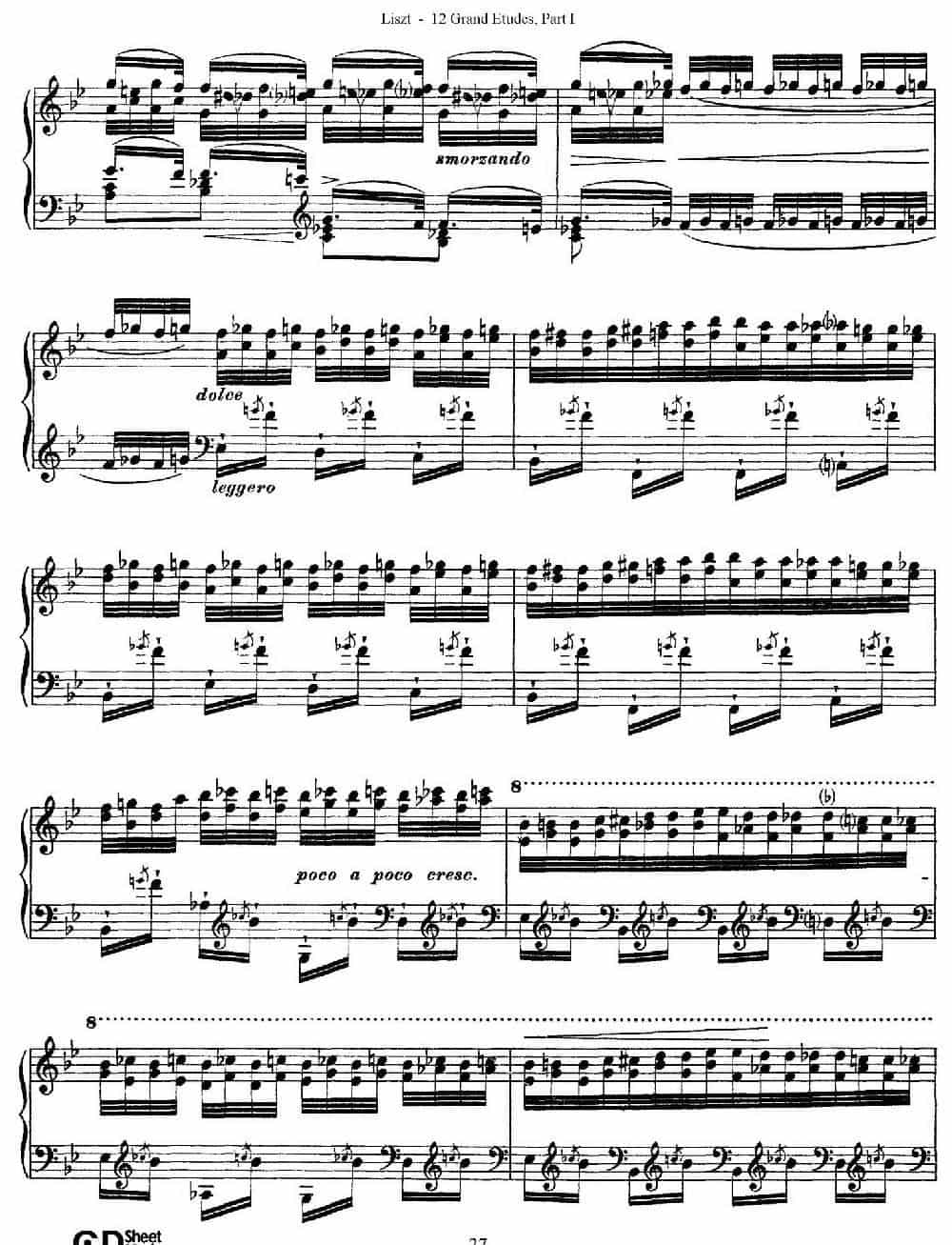 12 Grand Etudes S.137（12首华丽的练习曲·5） 钢琴乐谱_第3张