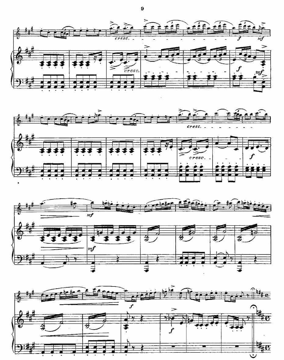 Opern-Transcriptionen.Op.45-3（长笛+钢琴伴奏） 长笛乐谱_第9张